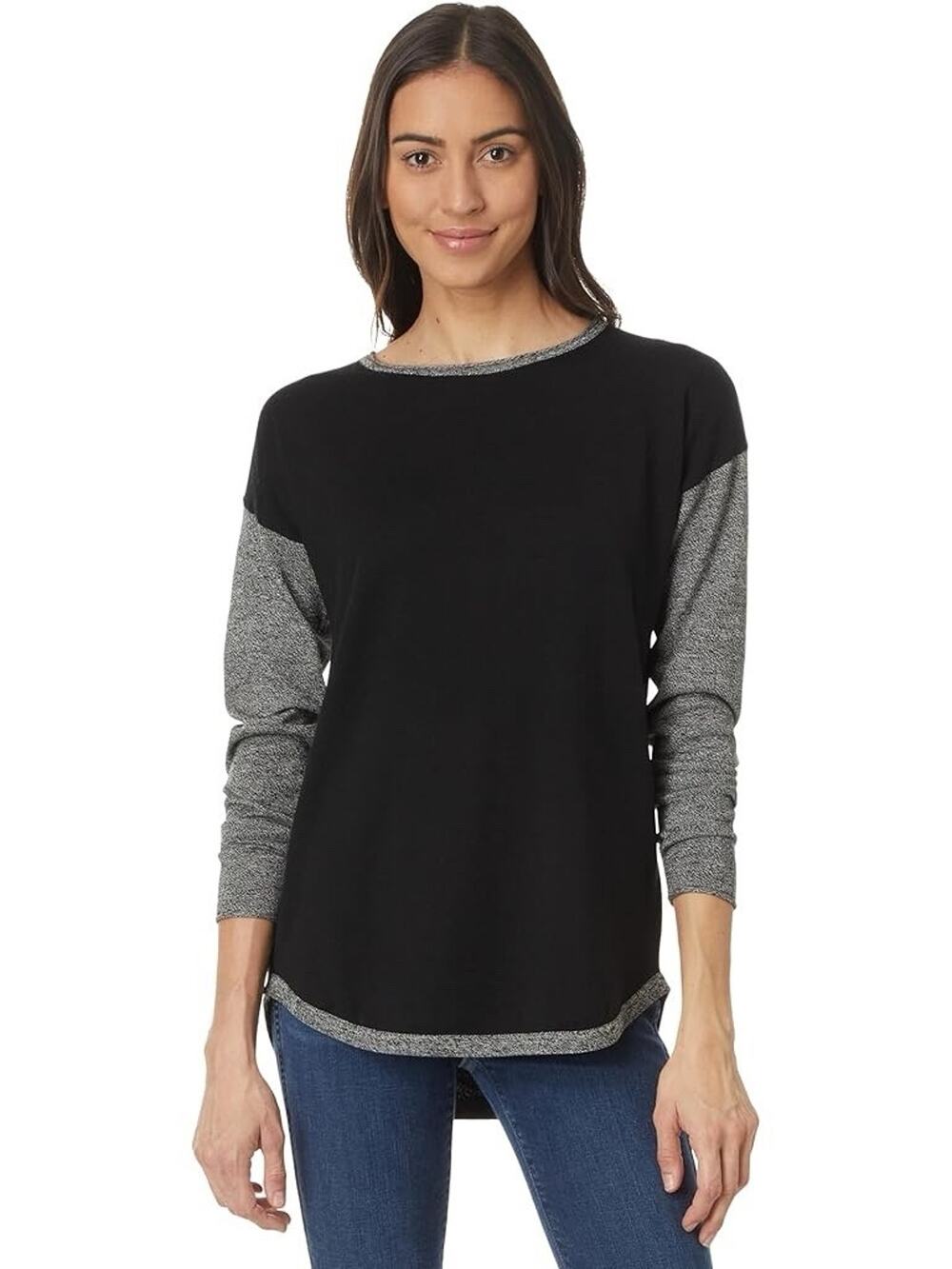 Smartwool Women's Black Shadow Pine Colorblock Merino Wool Sweater Size Small